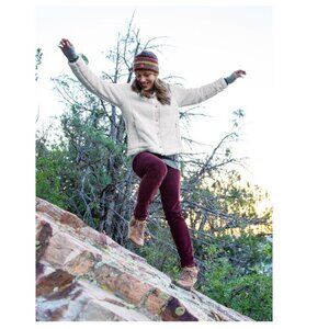 Title Nine Callitrix Fleece Sherpa Jacket Women's Small Off- White Warm Cozy